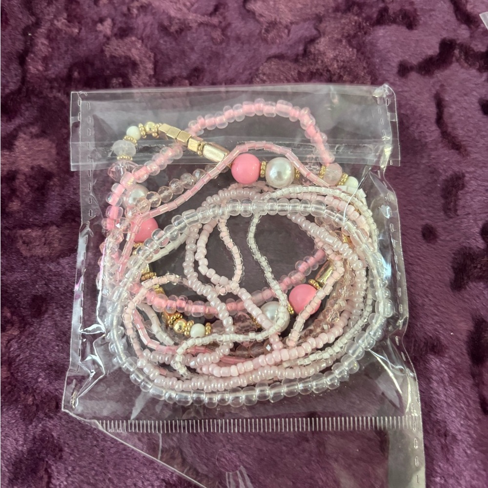 Elegant Pink Beaded Necklace